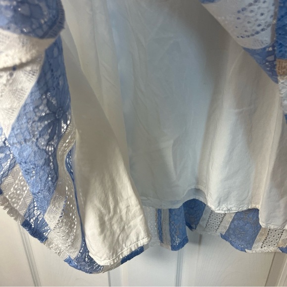 J.O.A. Blue and White Women Mini Dress size Large - Picture 5 of 11